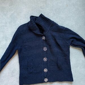 Cozy Navy Blue Cardigan Sweater